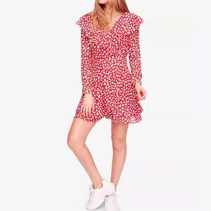 Free People Frenchie Faux-Wrap Printed Dress